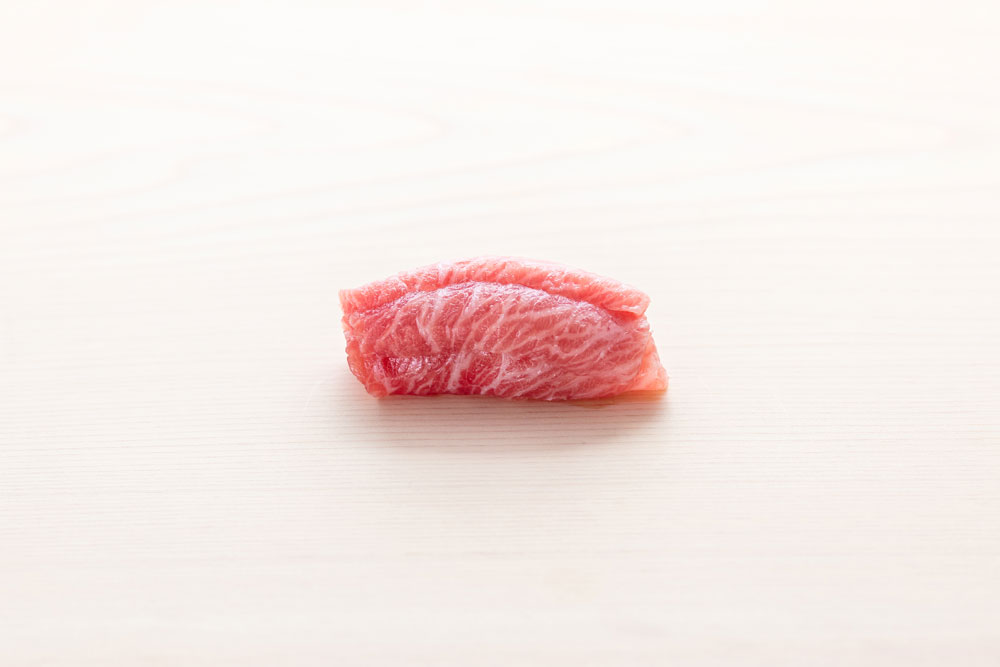 Perfectly marbled, three-layered toro 